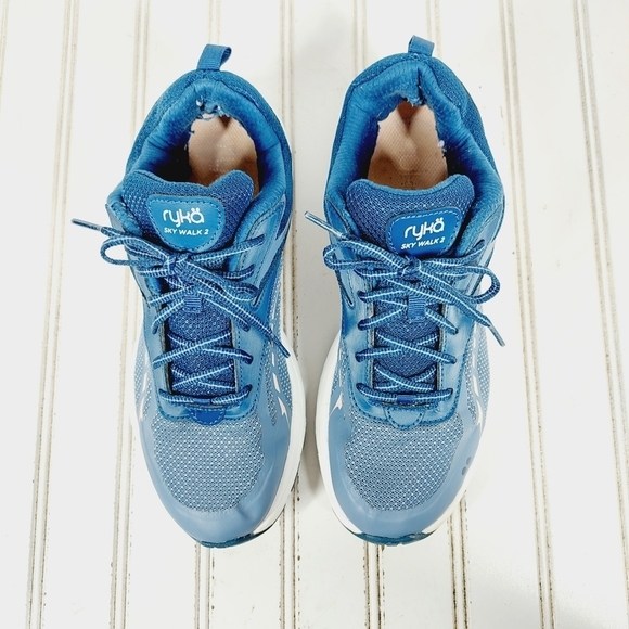 Ryka Sky Walk Walking 2 Shoe Blue Athleisure Running Sneakers C777 - Picture 6 of 10